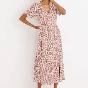 Madewell Clara Midi Dress in Falling Daisies, Size S